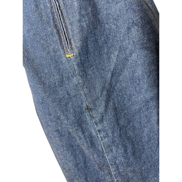 Vtg moa USA Denim Maxi Skirt 2XL Stretchy 90s Grunge Side Slit Y2K - Picture 12 of 16